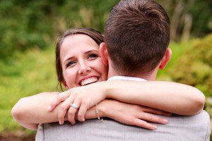 rustic wedding bride and groom