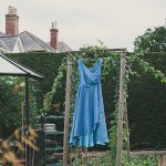 folk festival wedding dress blue