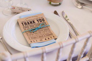 rustic wedding thank you