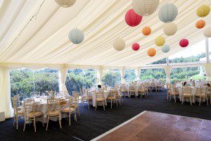 rustic wedding reception setting