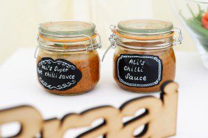 rustic wedding condiments