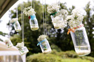 rustic wedding hanging display