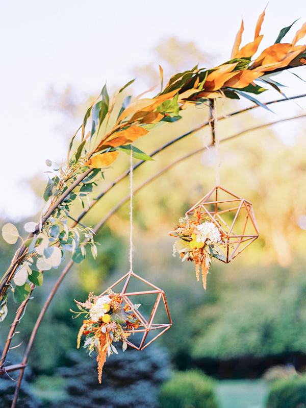 copper trend floral details