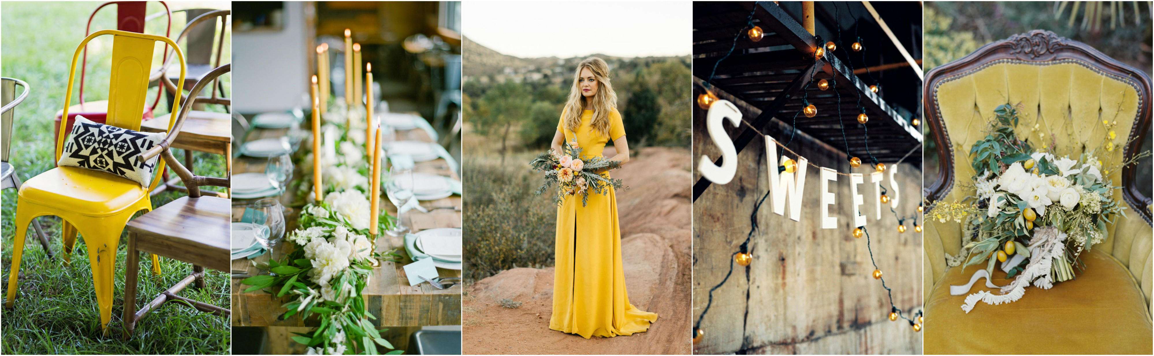 spring wedding mustard yellow colour shceme