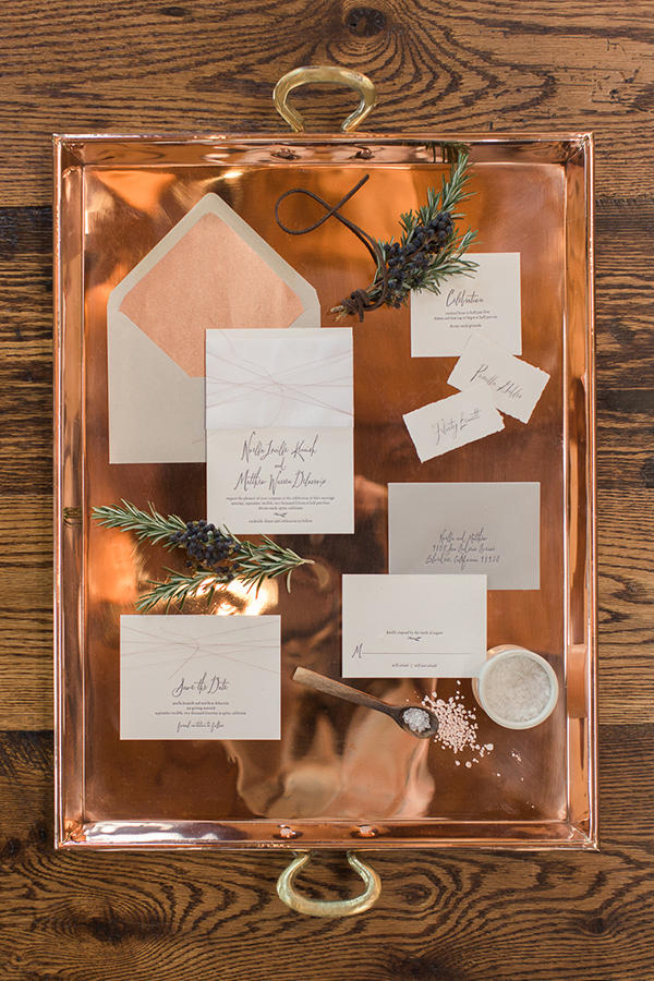 copper trend wedding styling idea