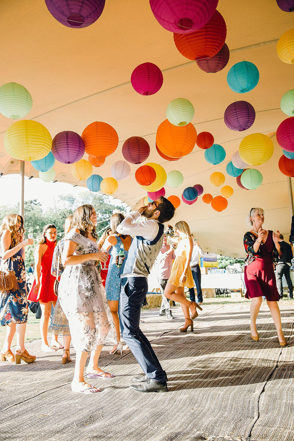 Wedding dance-floor paper lantern style idea