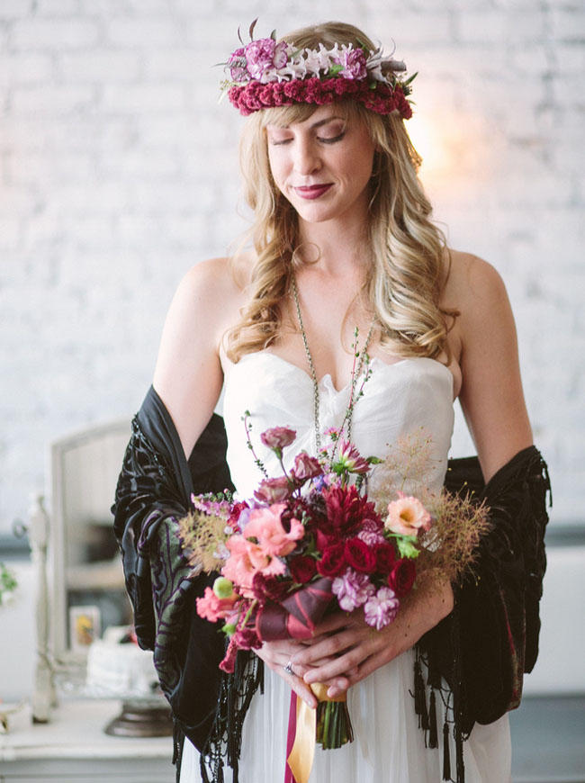 velvet wedding bride