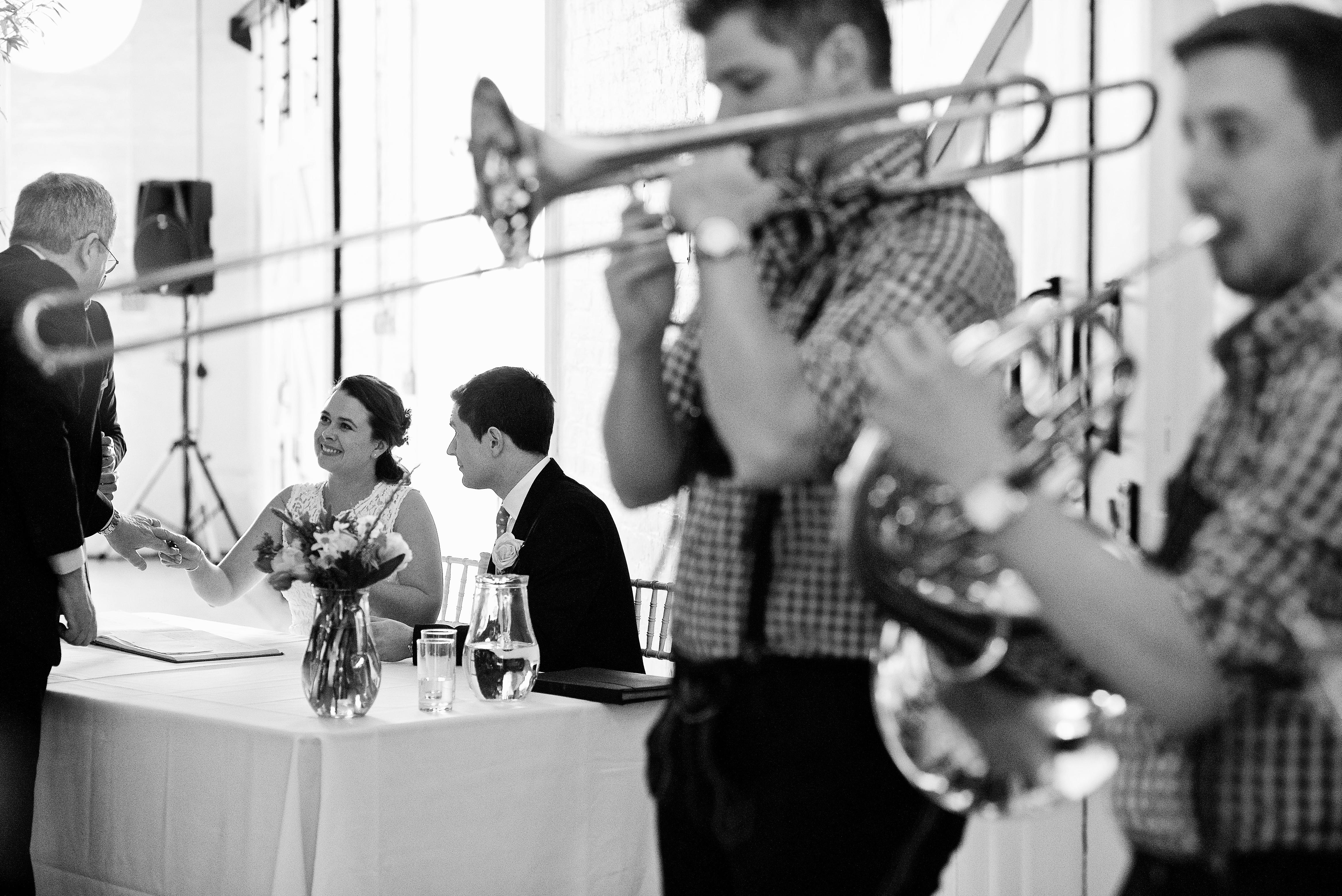 Brass band for wedding entertainment