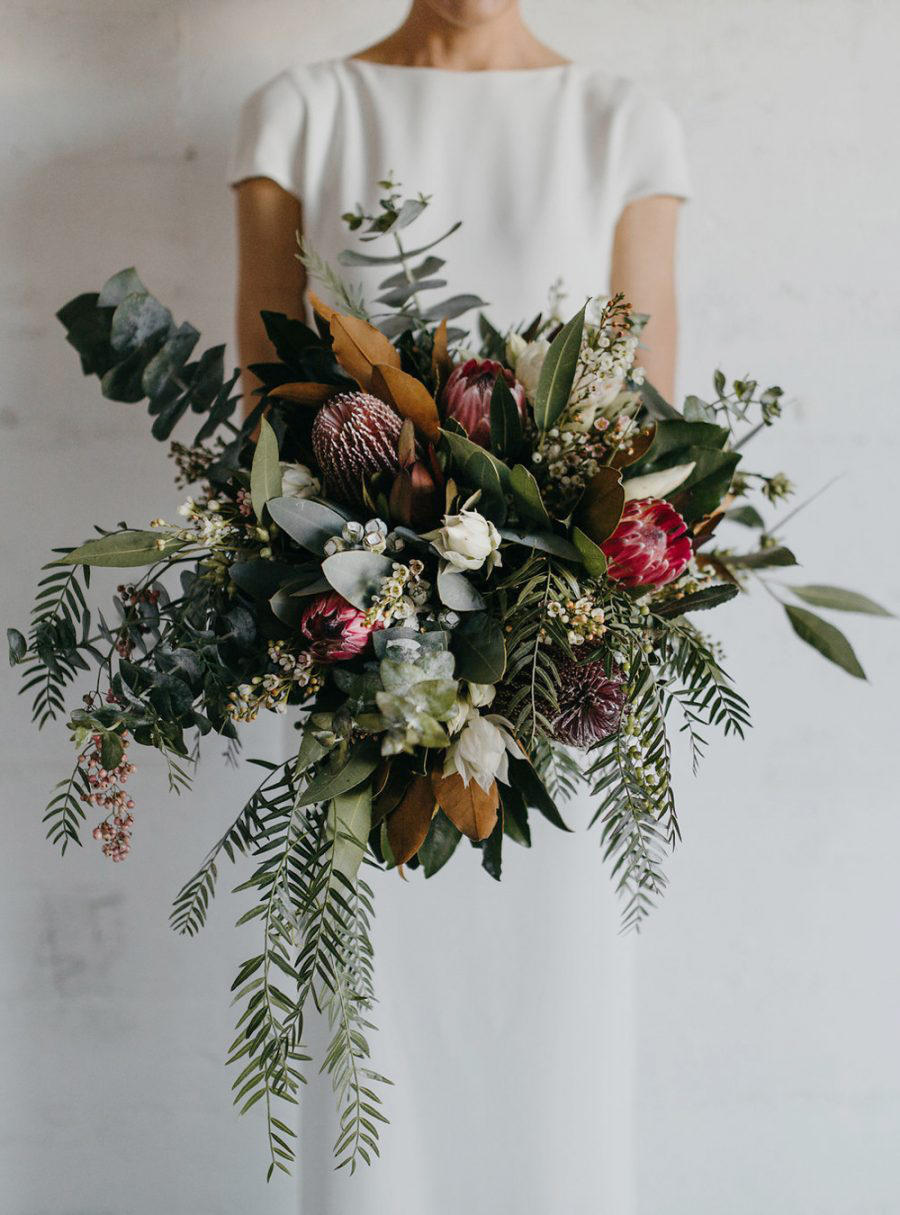 tropical wedding large bridal bouquet