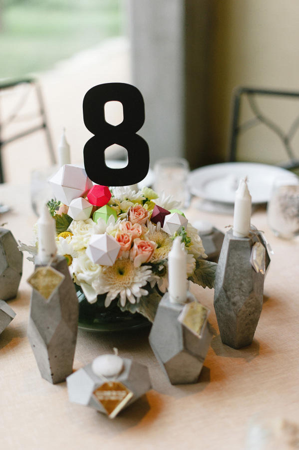 wedding concrete elements table styling idea