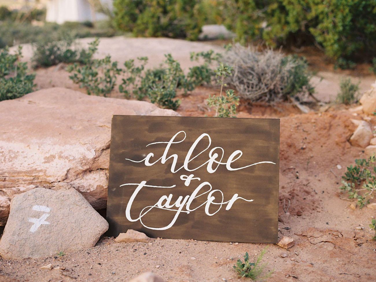 Coachella Festival Wedding name board