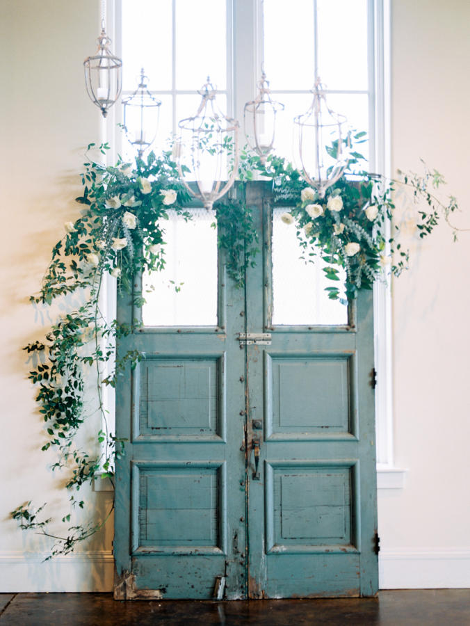 decorated doorway wedding ceremony backdrop