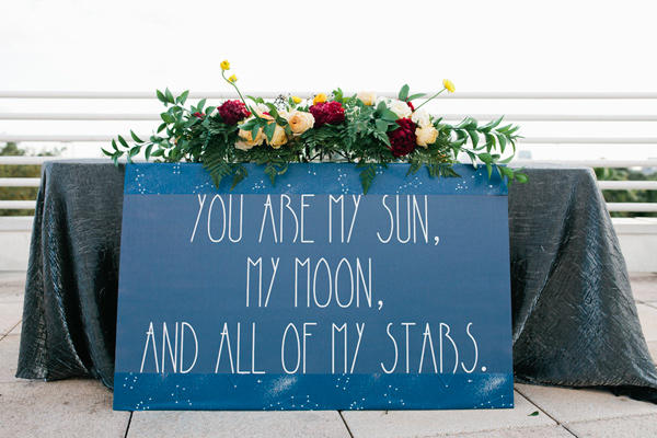 celestial wedding ideas statement sign