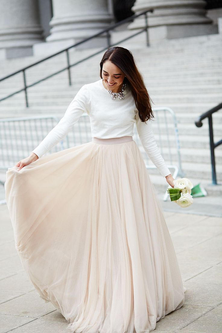 Bridal Separates long sleeve look