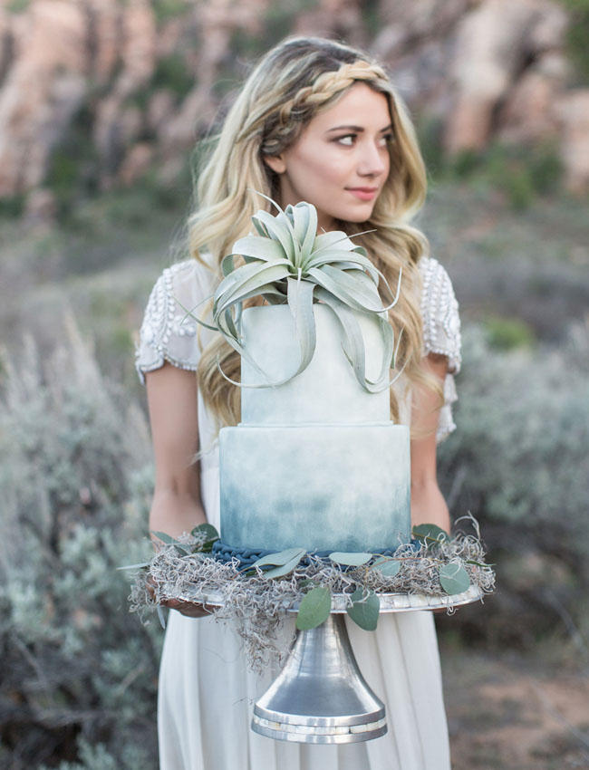 Coachella Festival Wedding airplant cake styling