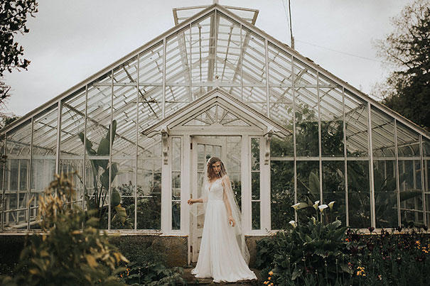 Greenhouse wedding styling