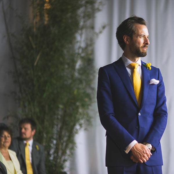 mustard yellow wedding bride groom