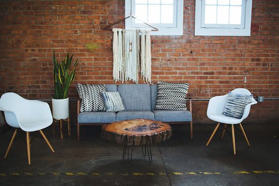 Wedding dance-floor scandi chill-out area idea