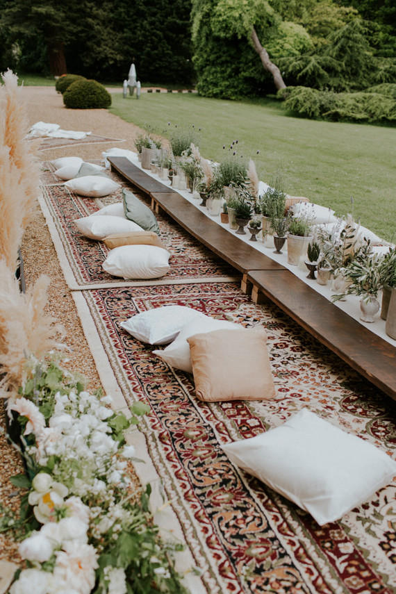 Urban Boho Wedding reception idea