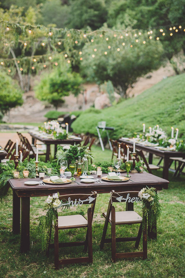 forest green wedding reception al fresco styling