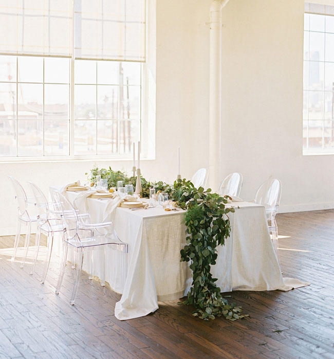 Cool Perspex Chairs at wedding table