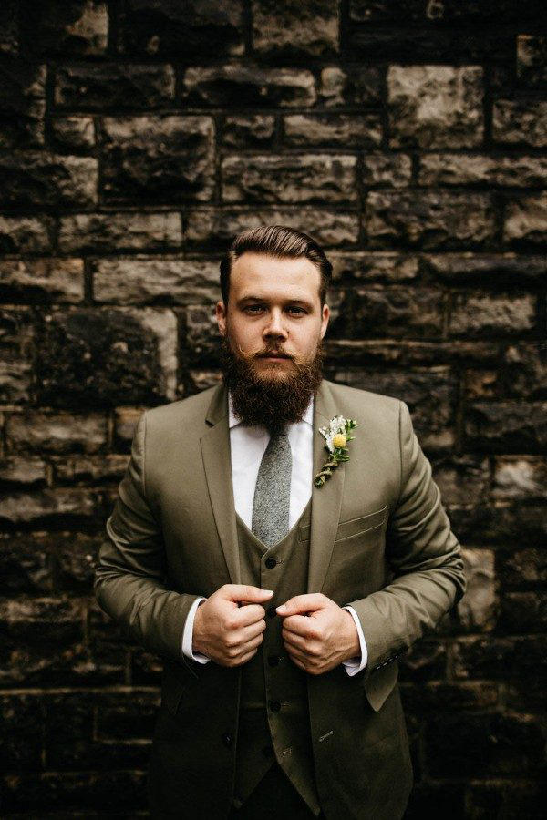 groomsmen trends hipster olive suit