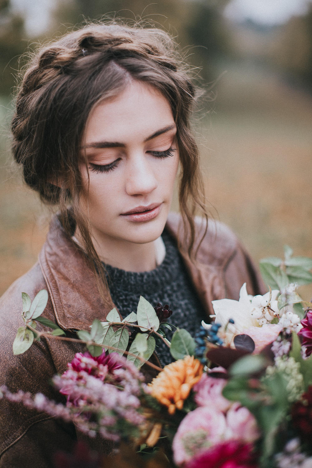 retro urban wedding bride