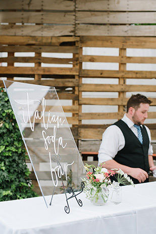 Transparent bar signage