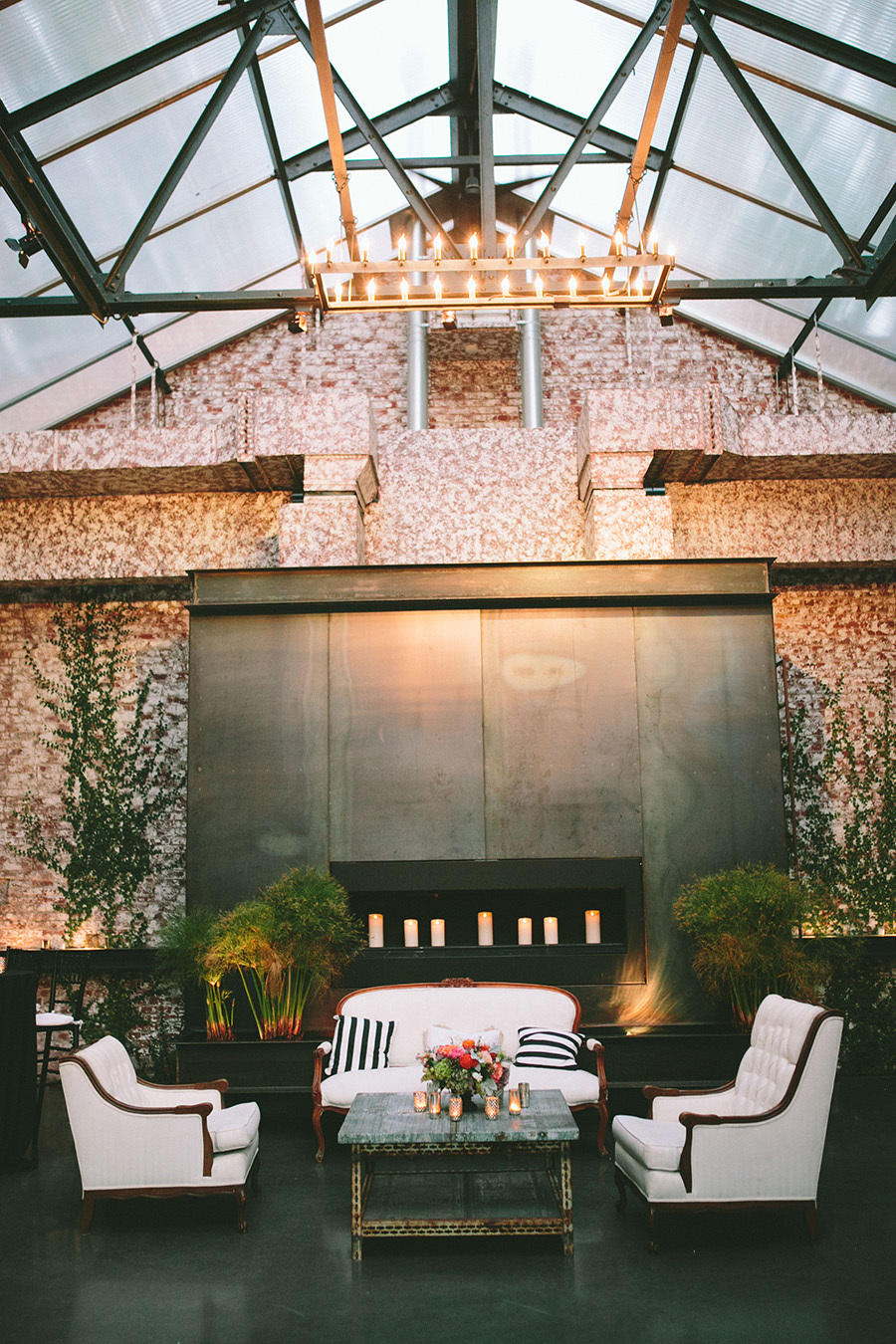 urban luxury wedding lounge area styling