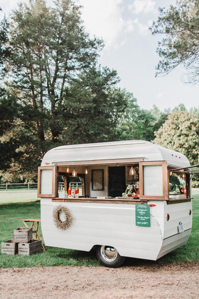 delicious wedding food catering caravan