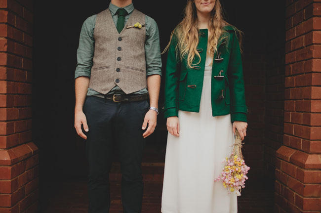 forest green wedding clothes