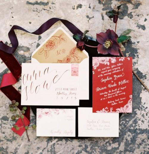 Autumn wedding stationery ideas