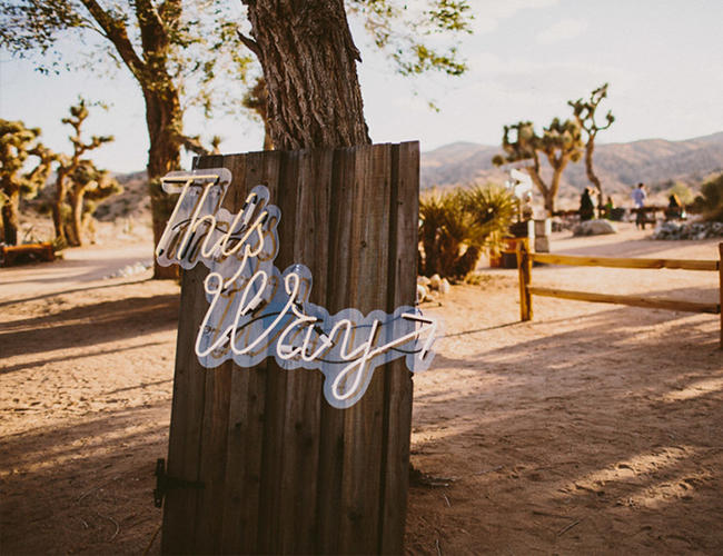 Coachella Festival Wedding neon sign idea