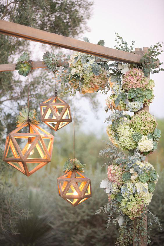 Edgy Lighting Ideas for Your Wedding natural accents