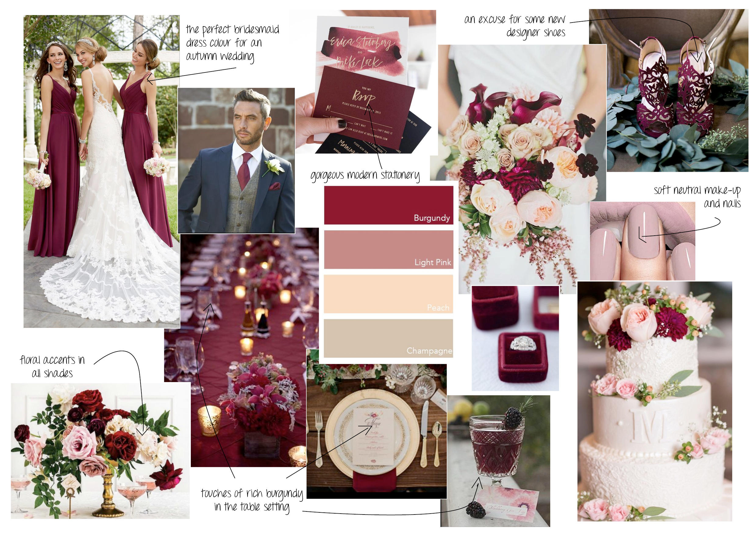 Autumnal weddings mood board styling ideas