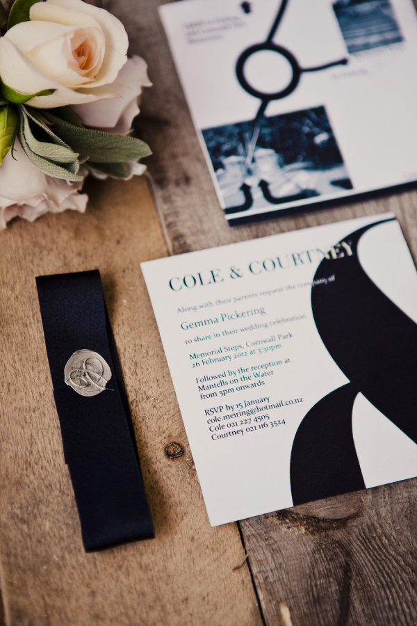 monochrome wedding stationery