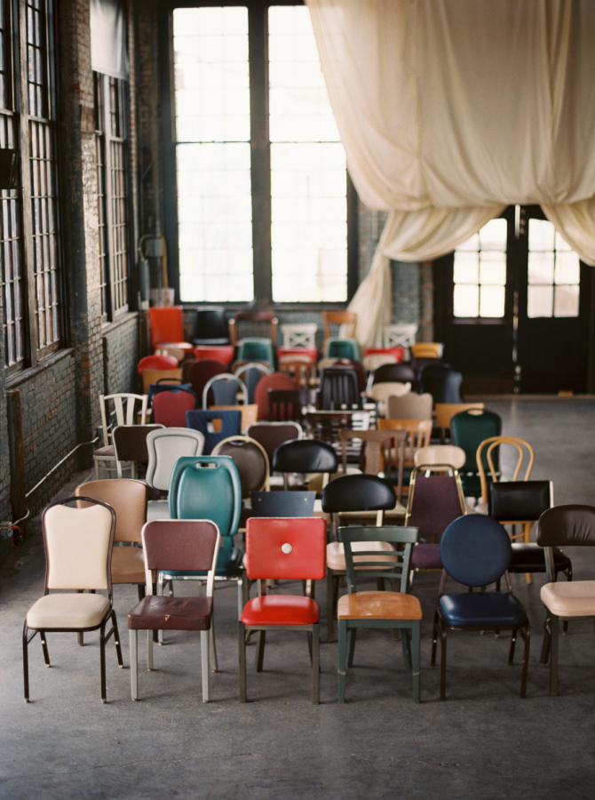 retro urban wedding chairs