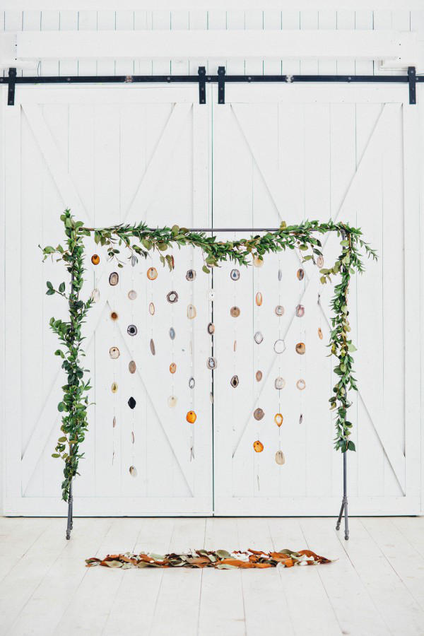 frame based greenery wedding hanging installation