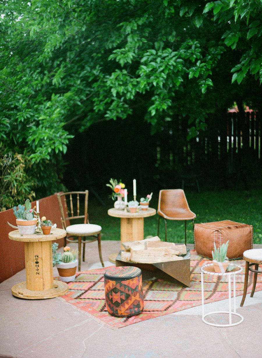 Rustic Vintage Al Freco Wedding Lounge Area