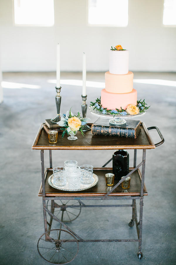 chic wedding cart