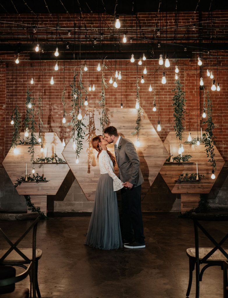 Statement wedding, lighting, decor, edison bulbs