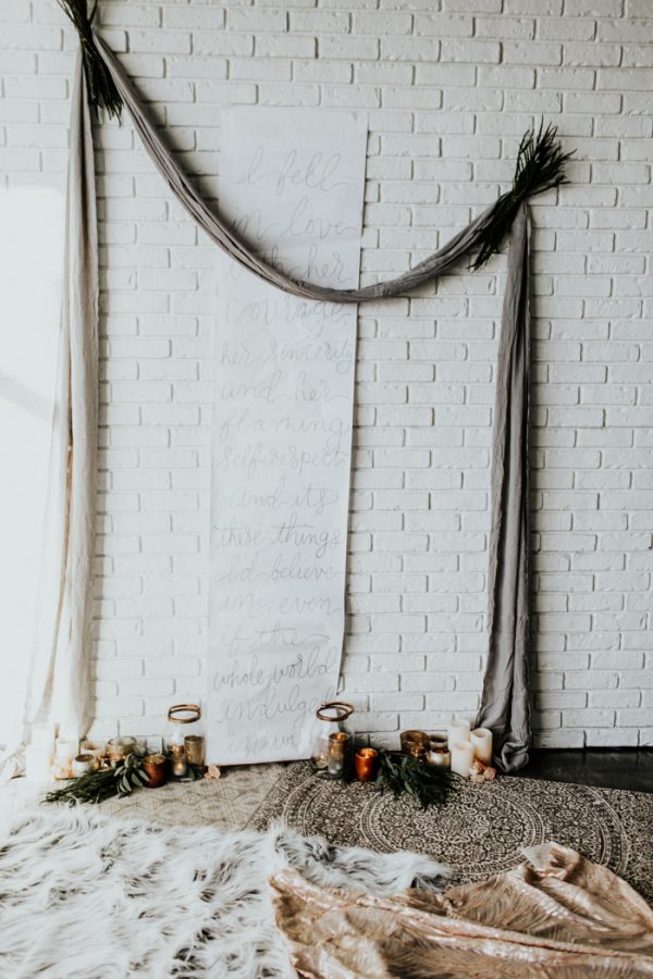 Statement wedding backdrop decor