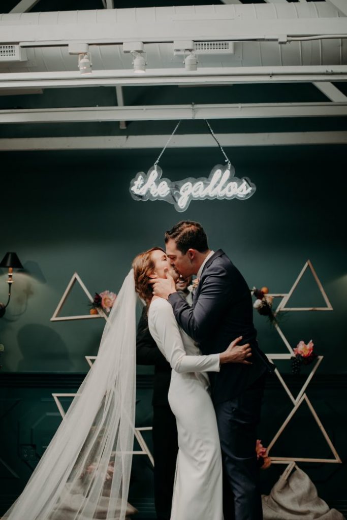 Luxury wedding, modern wedding, neon sign