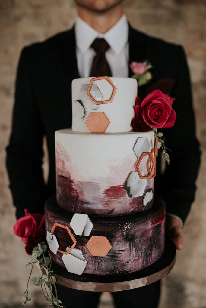 Luxury wedding, modern cake