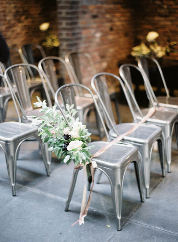 Statement wedding tolix chairs 